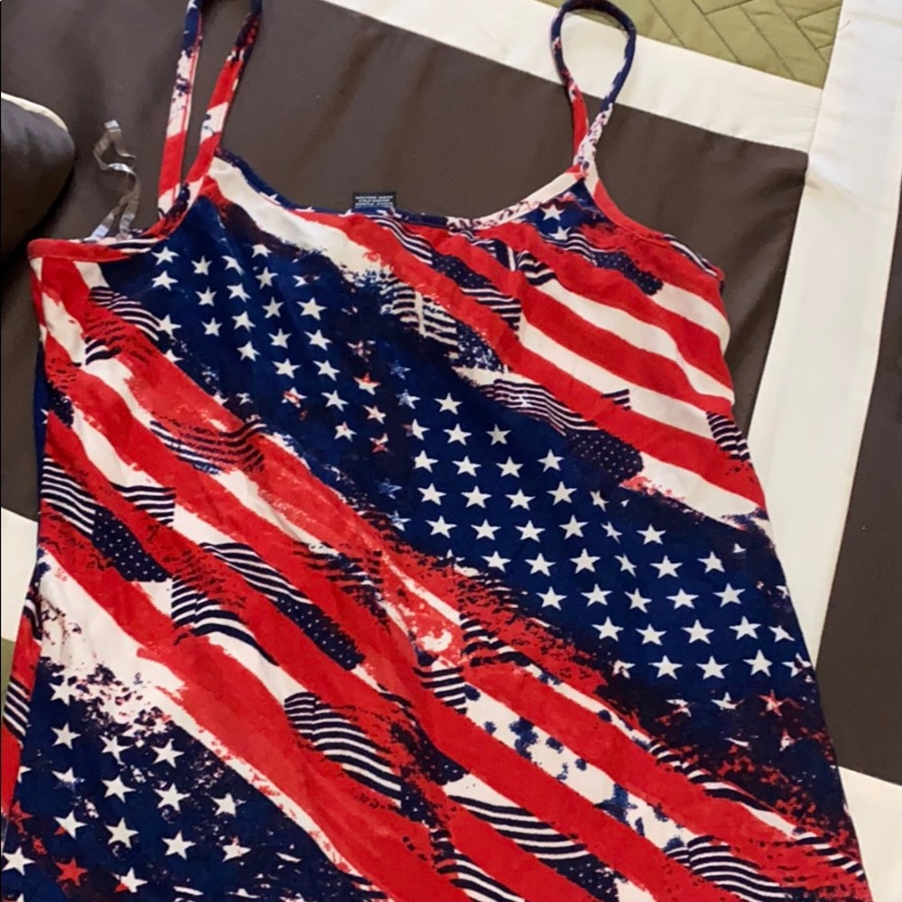 Red white and blue tank